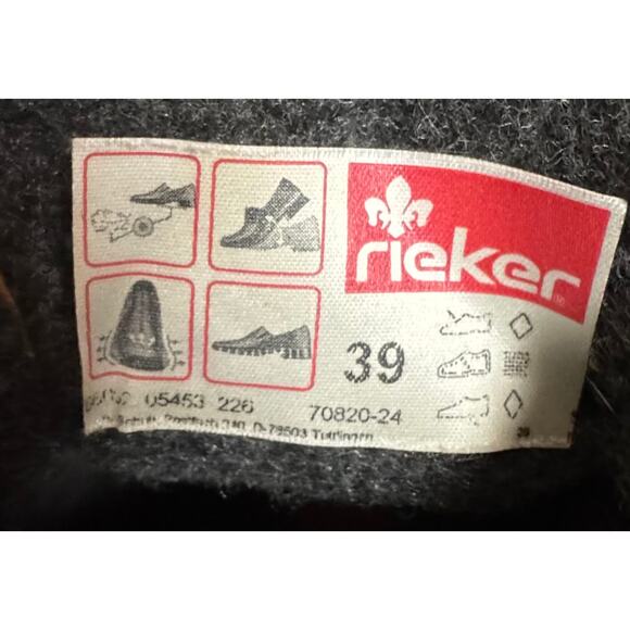 Rieker Women’s Brown Leather Combat Ankle Boots EU 39 US 8.5 - Picture 9 of 9